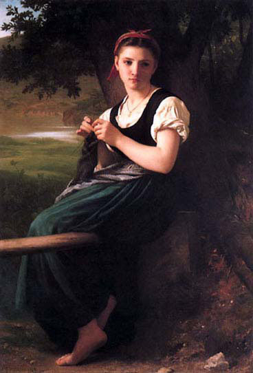 Knitting Woman